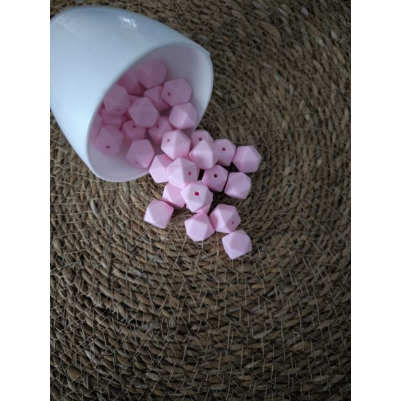 14MM BABY PINK HEXAGON