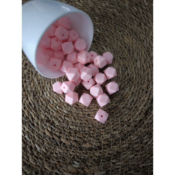 14MM CANDY PINK HEXAGON