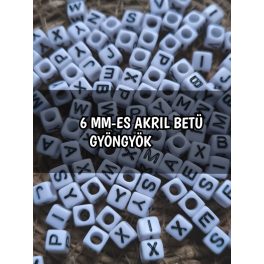 6MM-ES AKRIL BETŰ GYÖNGYÖK